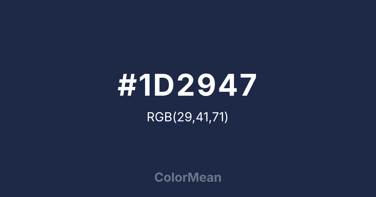 #1D2947 color swatch