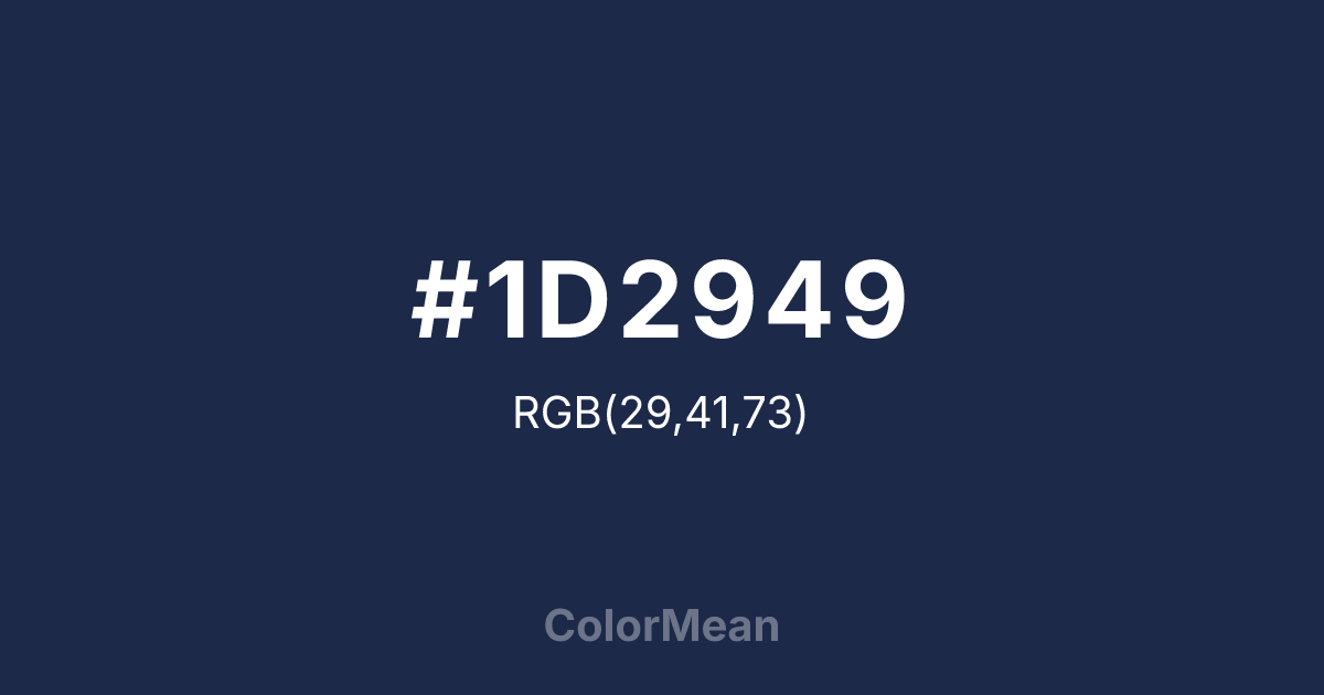 #1D2949 color swatch