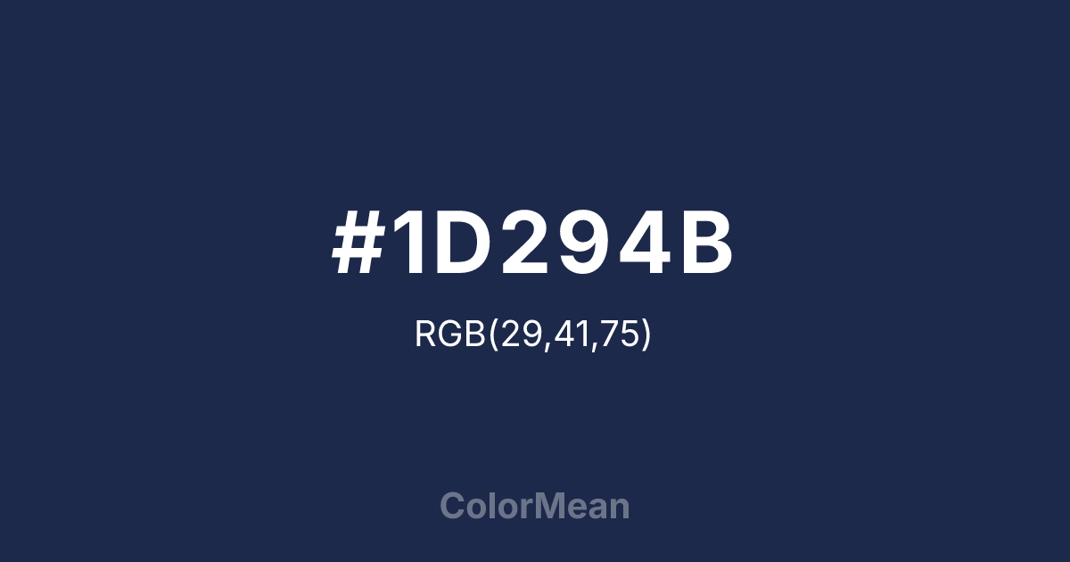 #1D294B color swatch