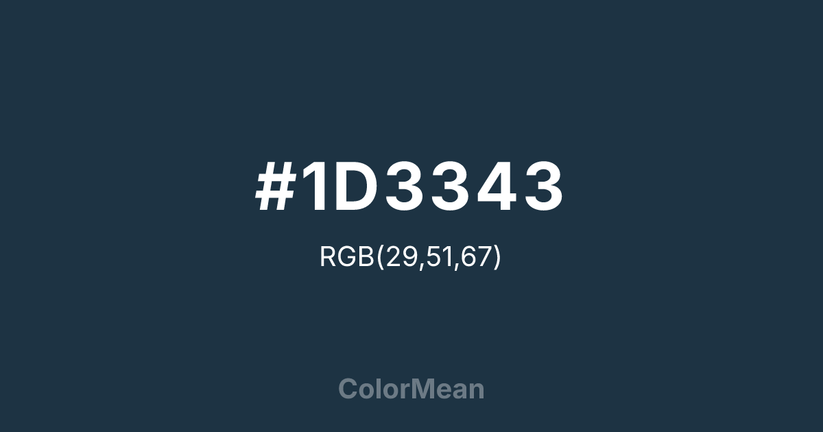 #1D3343 color swatch