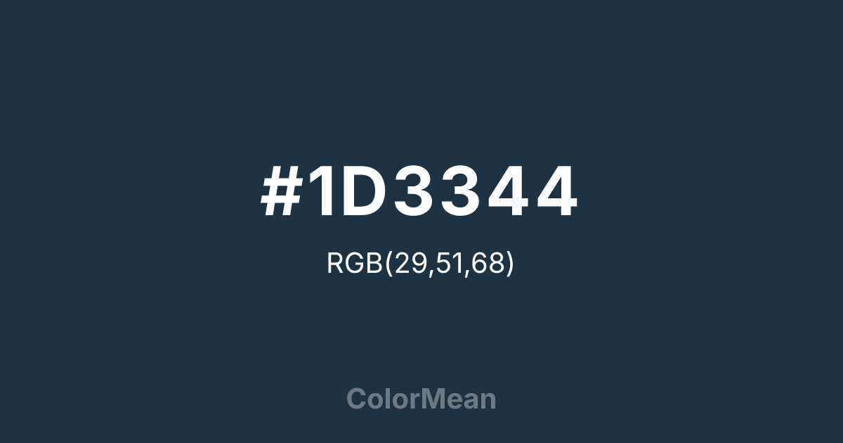 #1D3344 color swatch
