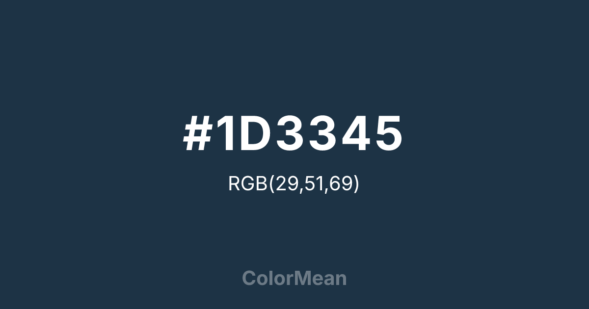 #1D3345 color swatch