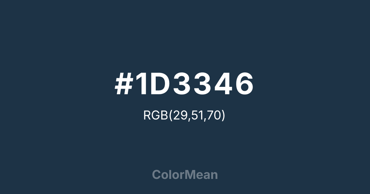 #1D3346 color swatch