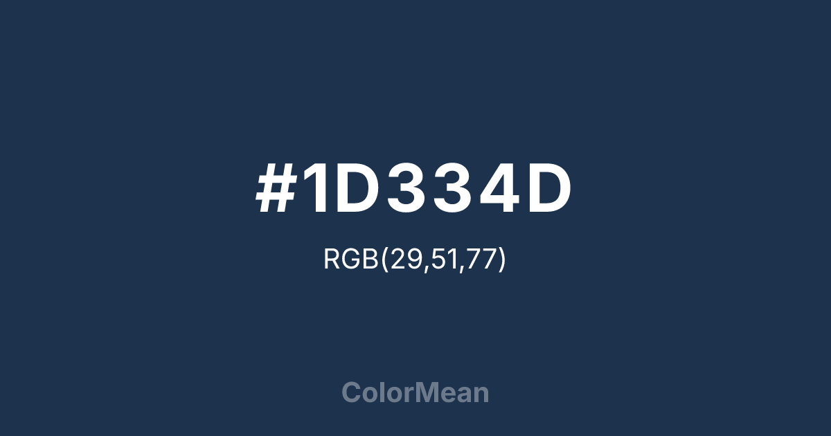 #1D334D color swatch