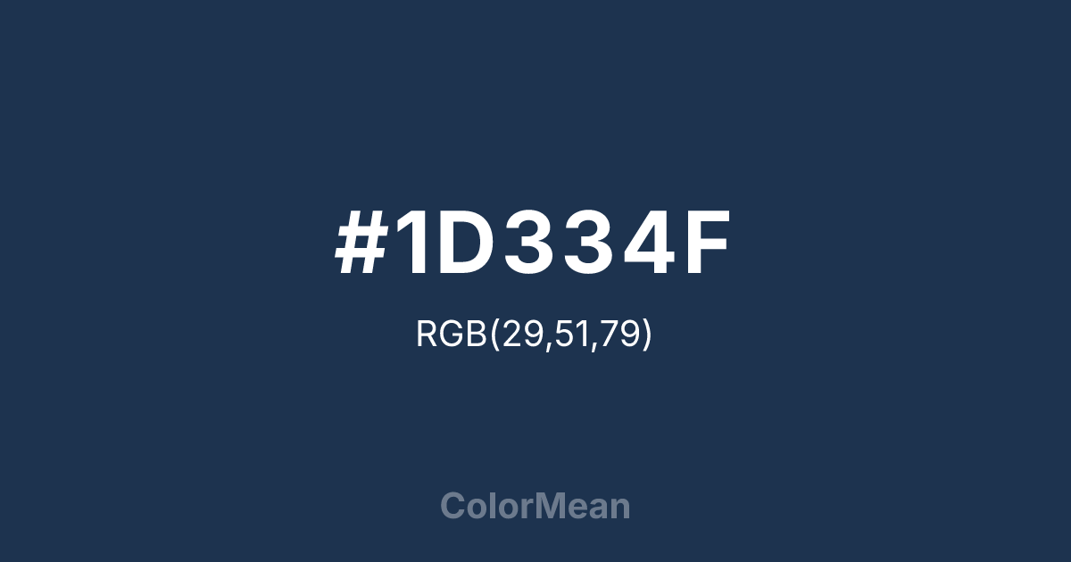#1D334F color swatch