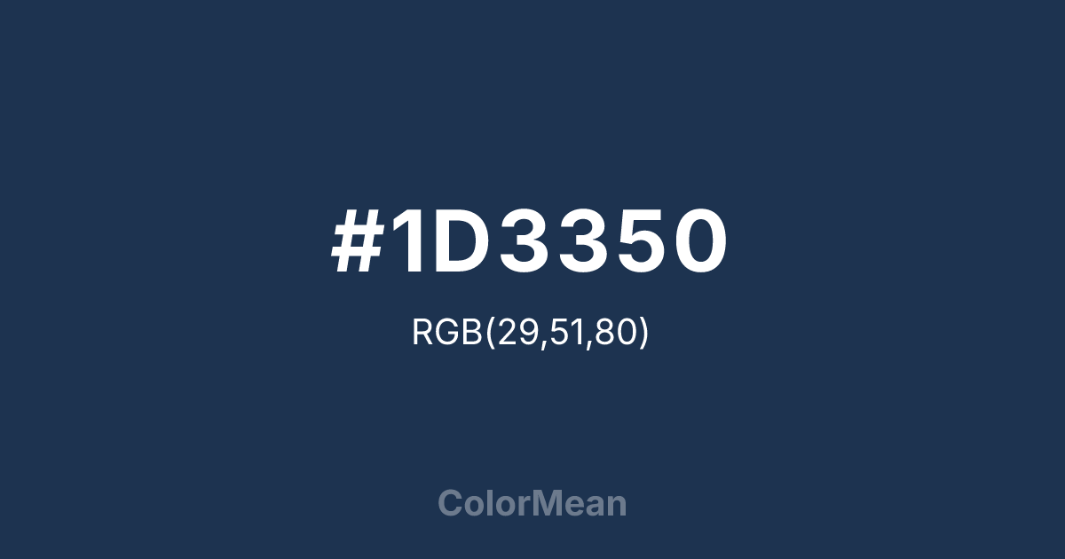 #1D3350 color swatch