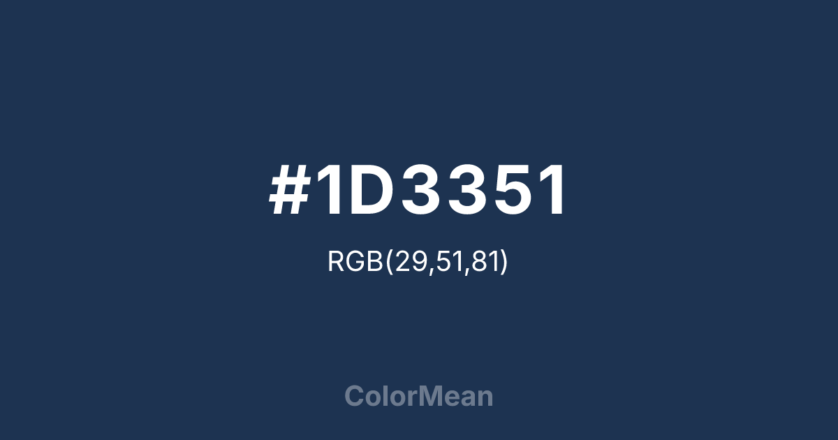 #1D3351 color swatch