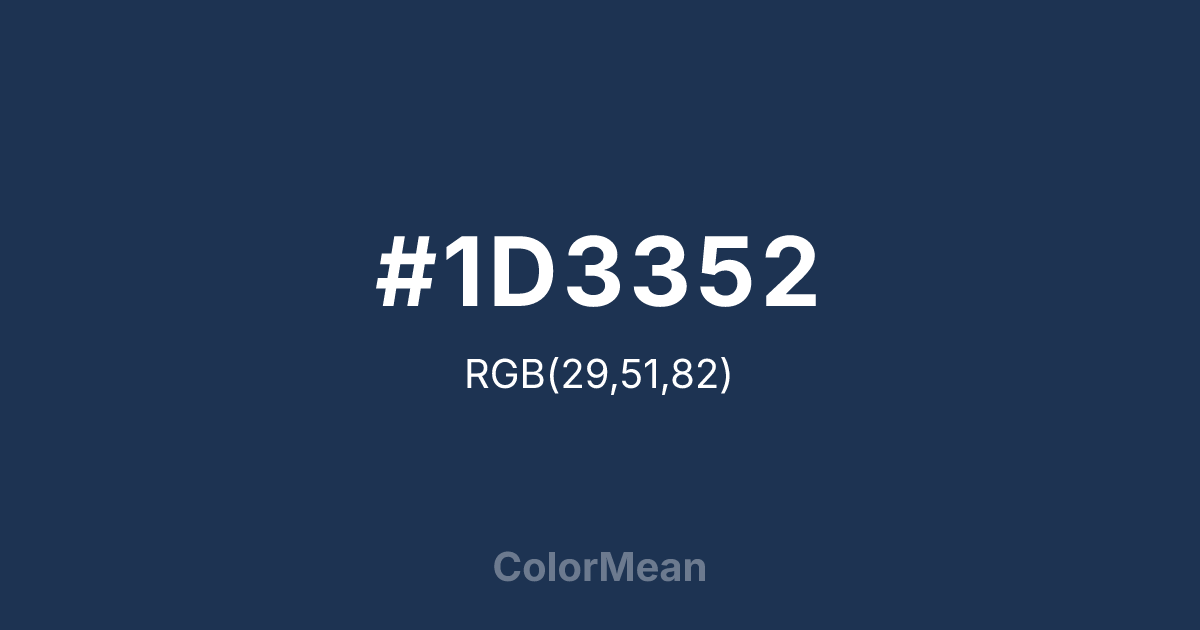 #1D3352 color swatch