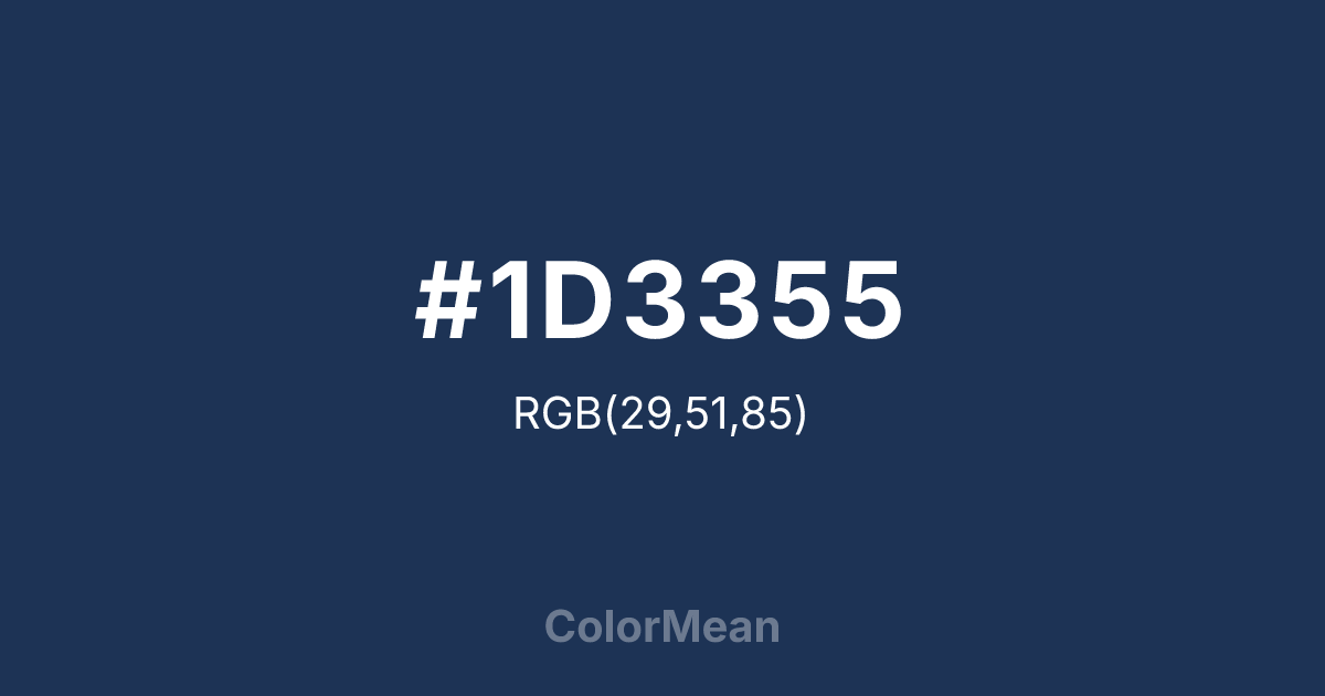 #1D3355 color swatch