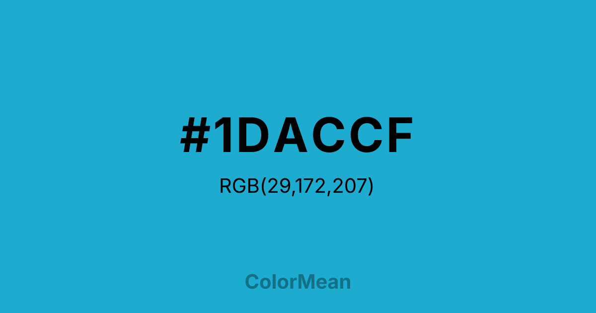 #1DACCF color swatch