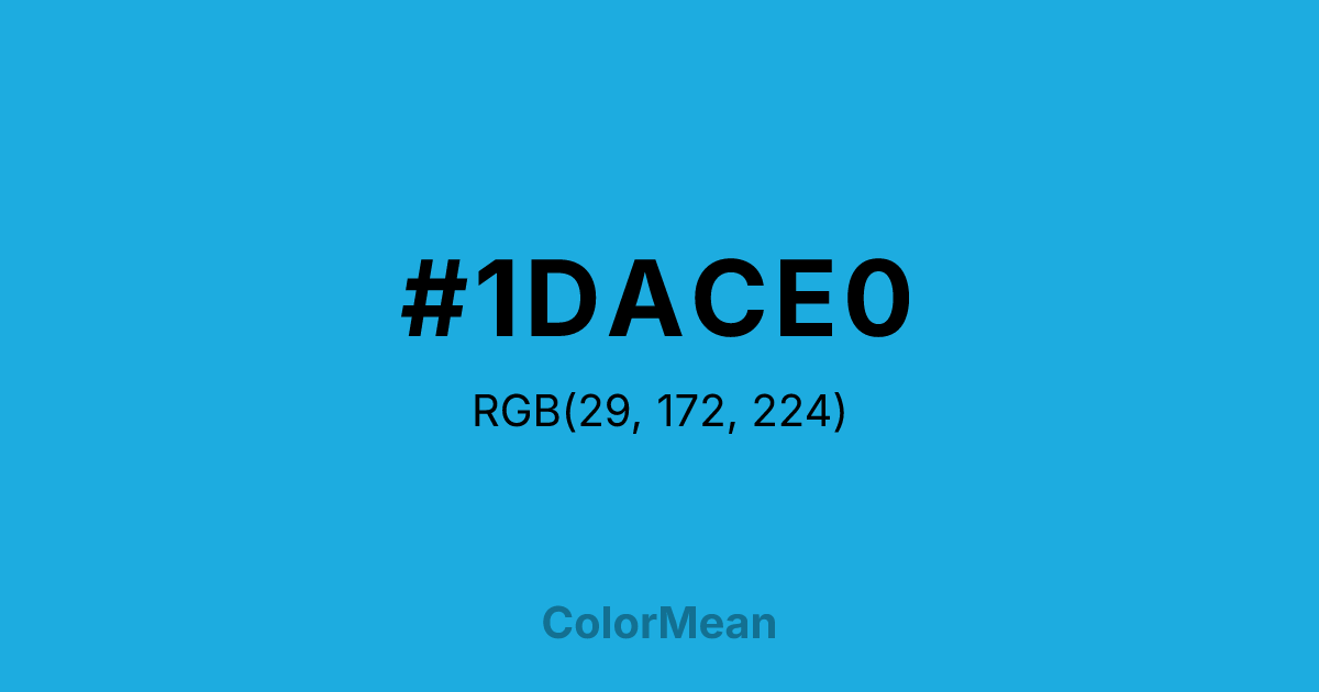 #1DACE0 color swatch