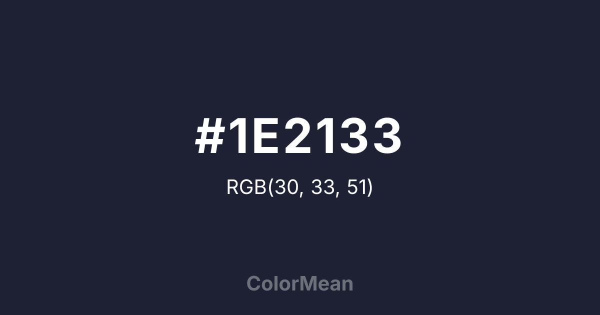 #1E2133 color swatch