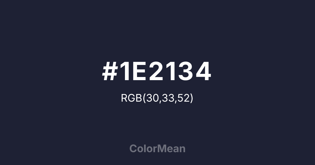 #1E2134 color swatch