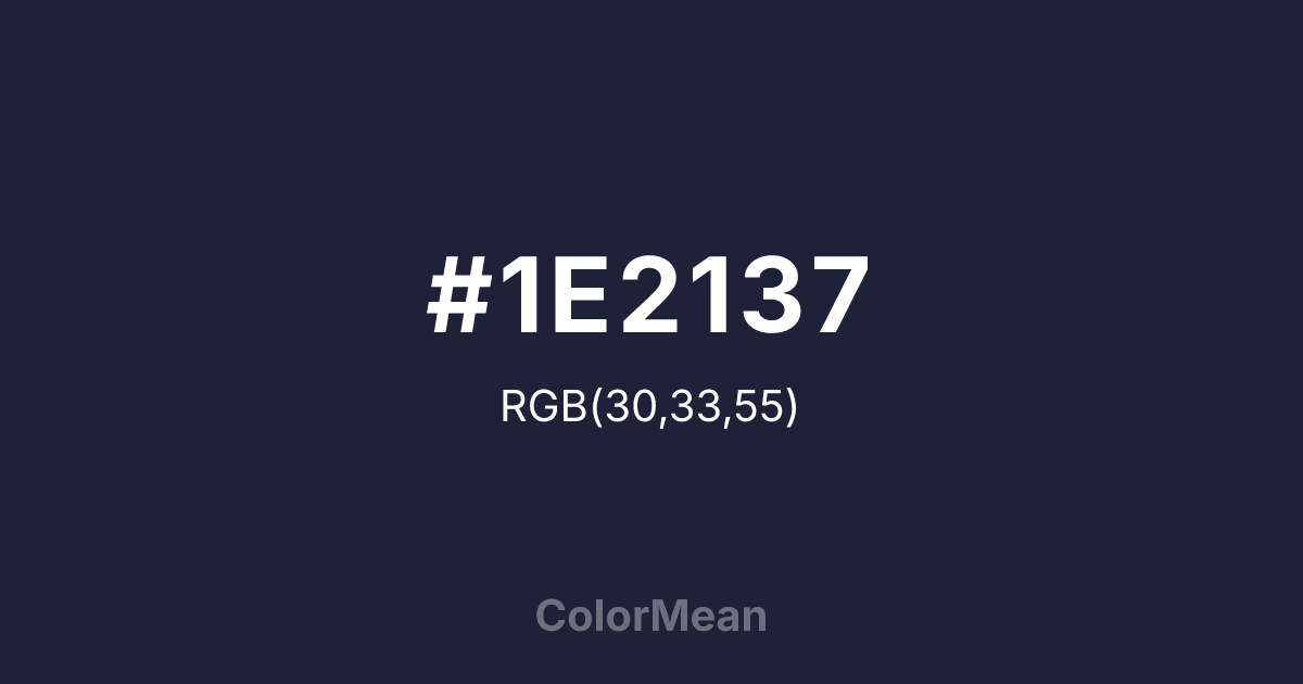 #1E2137 color swatch