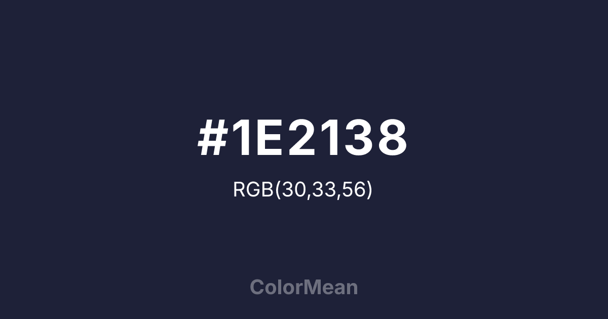 #1E2138 color swatch