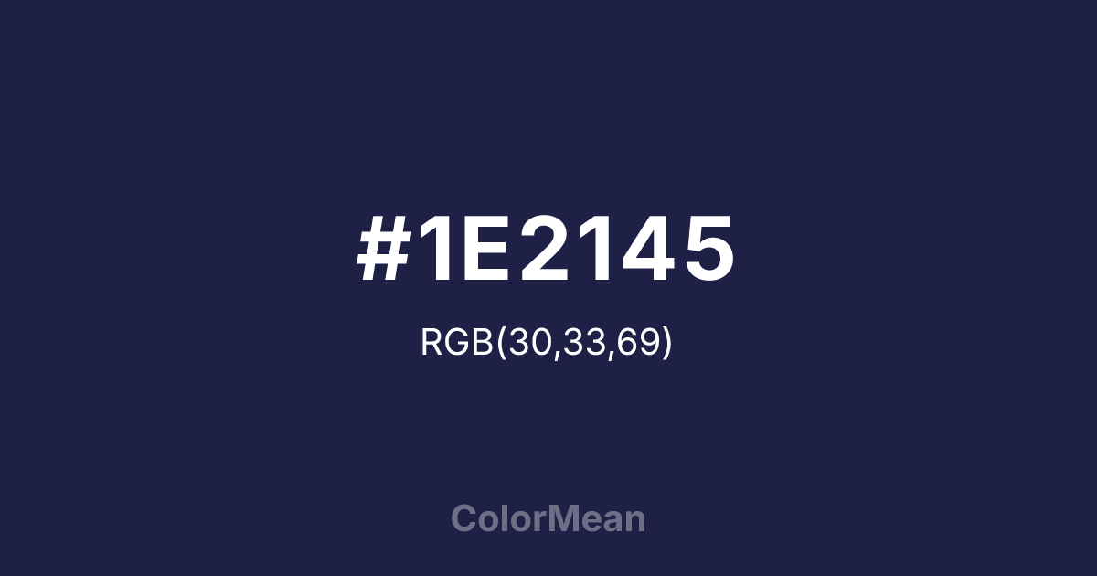 #1E2145 color swatch