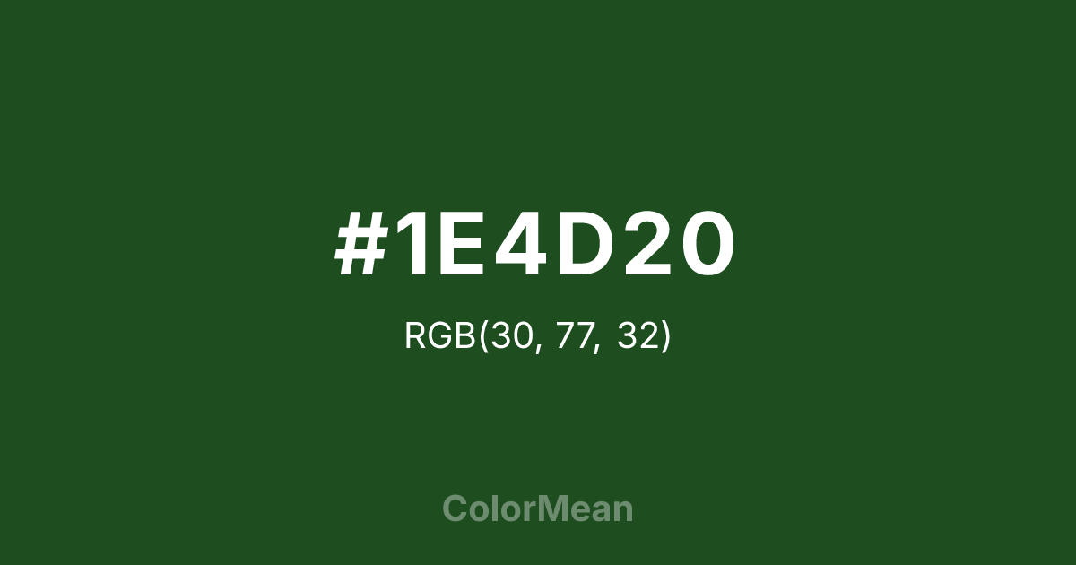 #1E4D20 color swatch