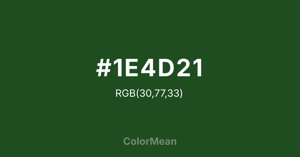 #1E4D21 color swatch