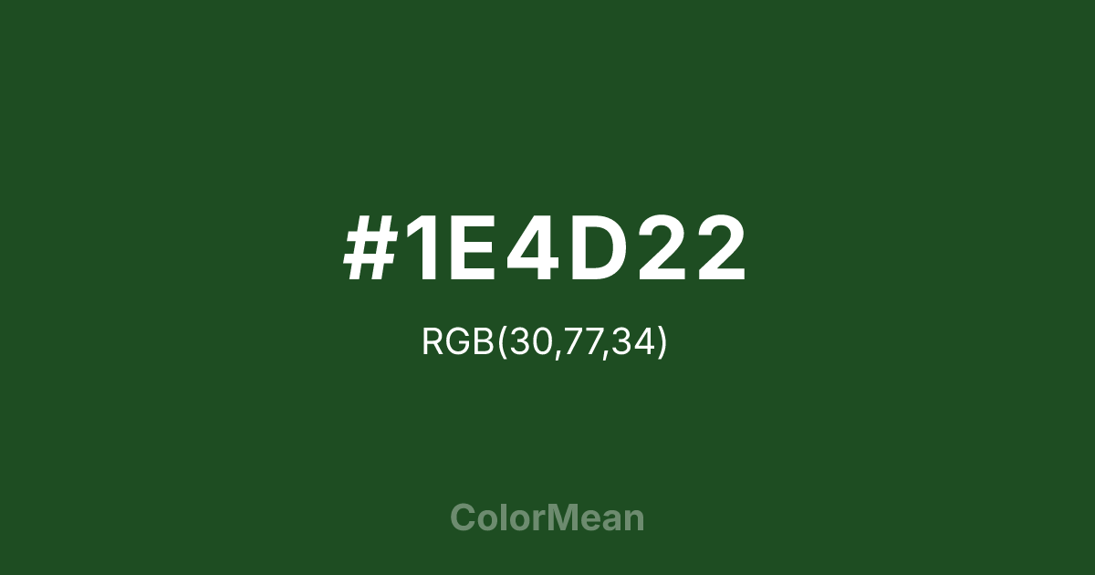 #1E4D22 color swatch