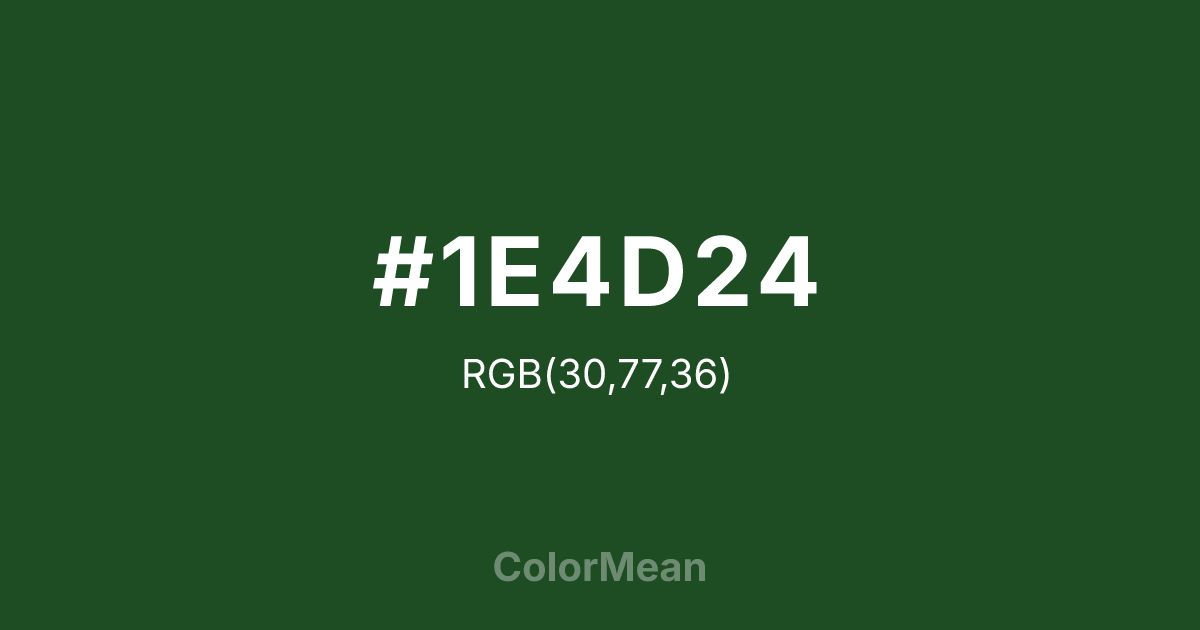#1E4D24 color swatch