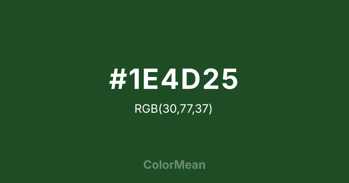 #1E4D25 color swatch