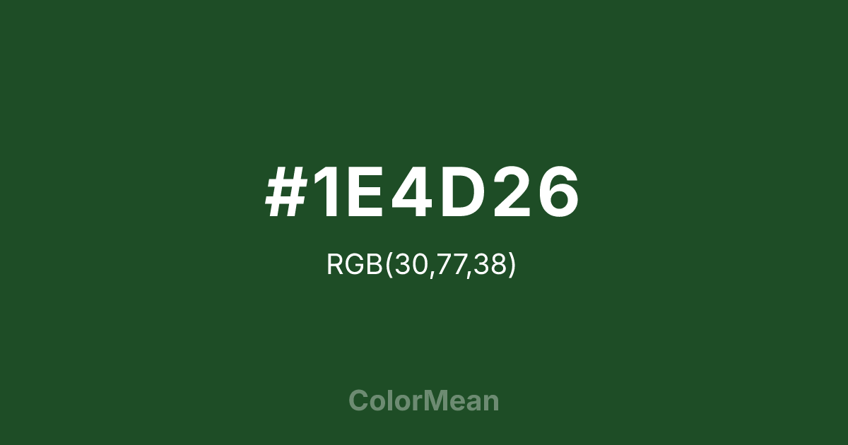 #1E4D26 color swatch
