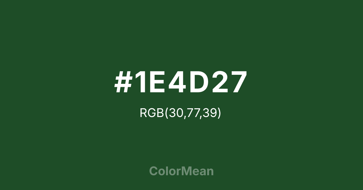 #1E4D27 color swatch