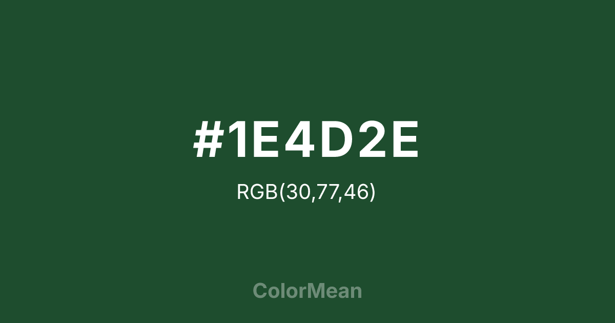 #1E4D2E color swatch
