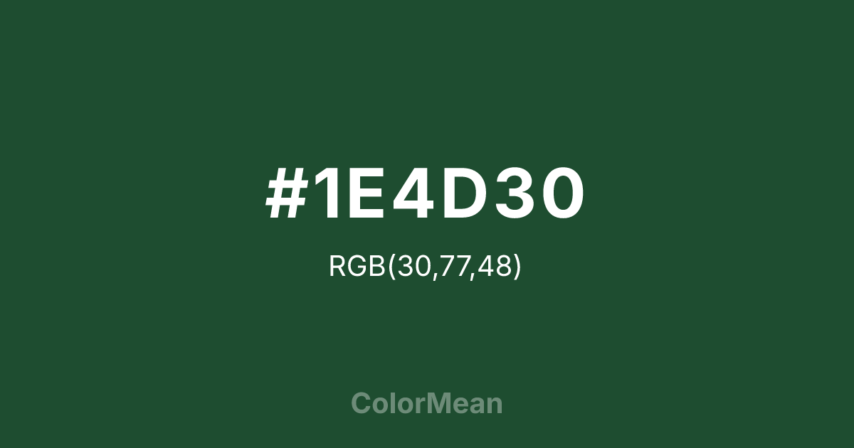 #1E4D30 color swatch