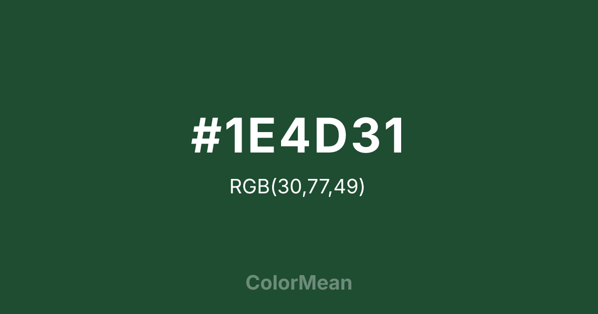 #1E4D31 color swatch