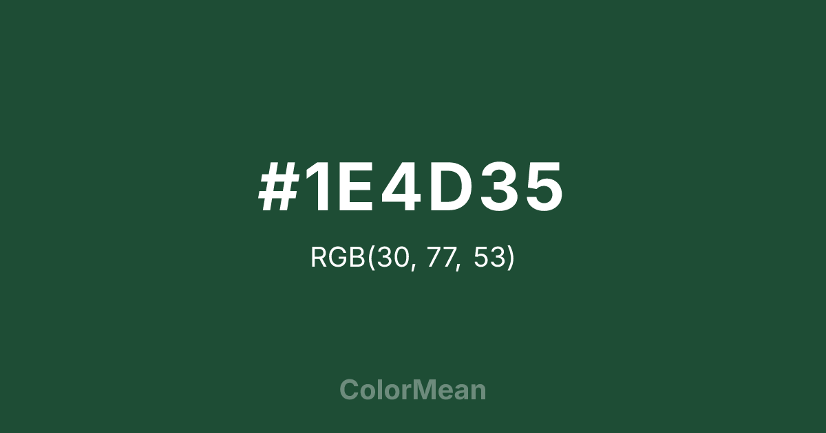 #1E4D35 color swatch