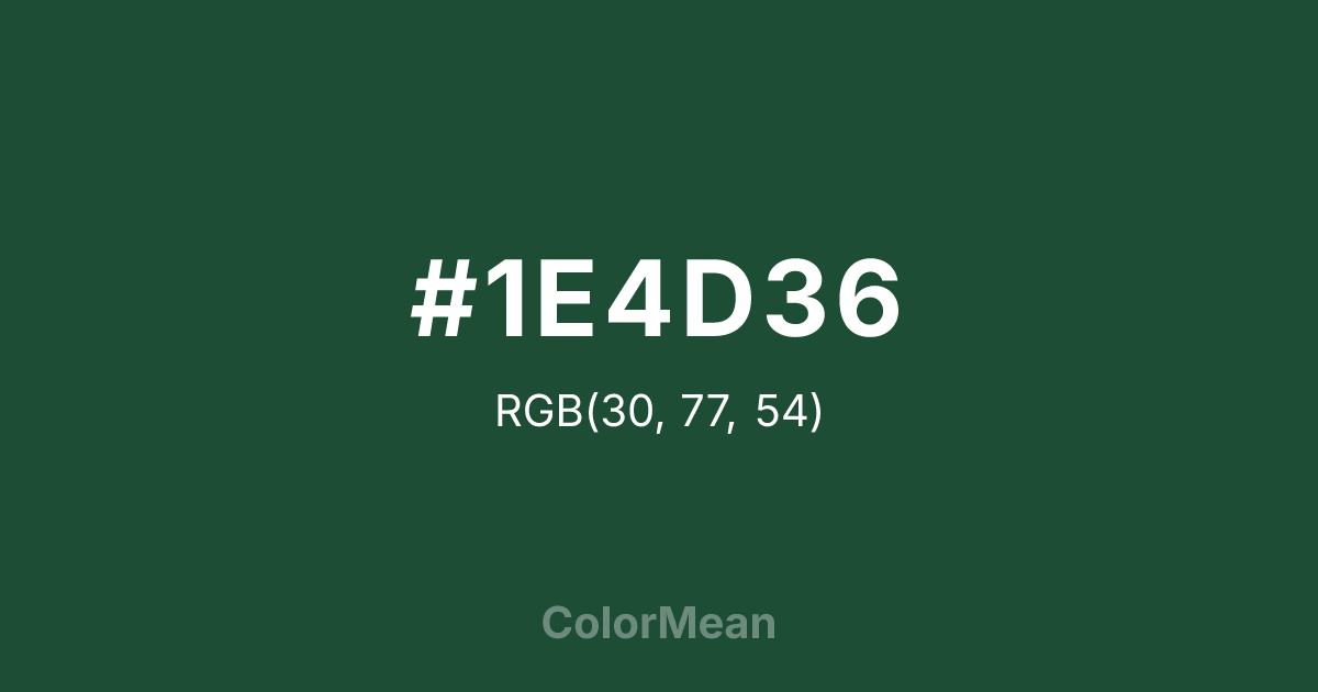 #1E4D36 color swatch