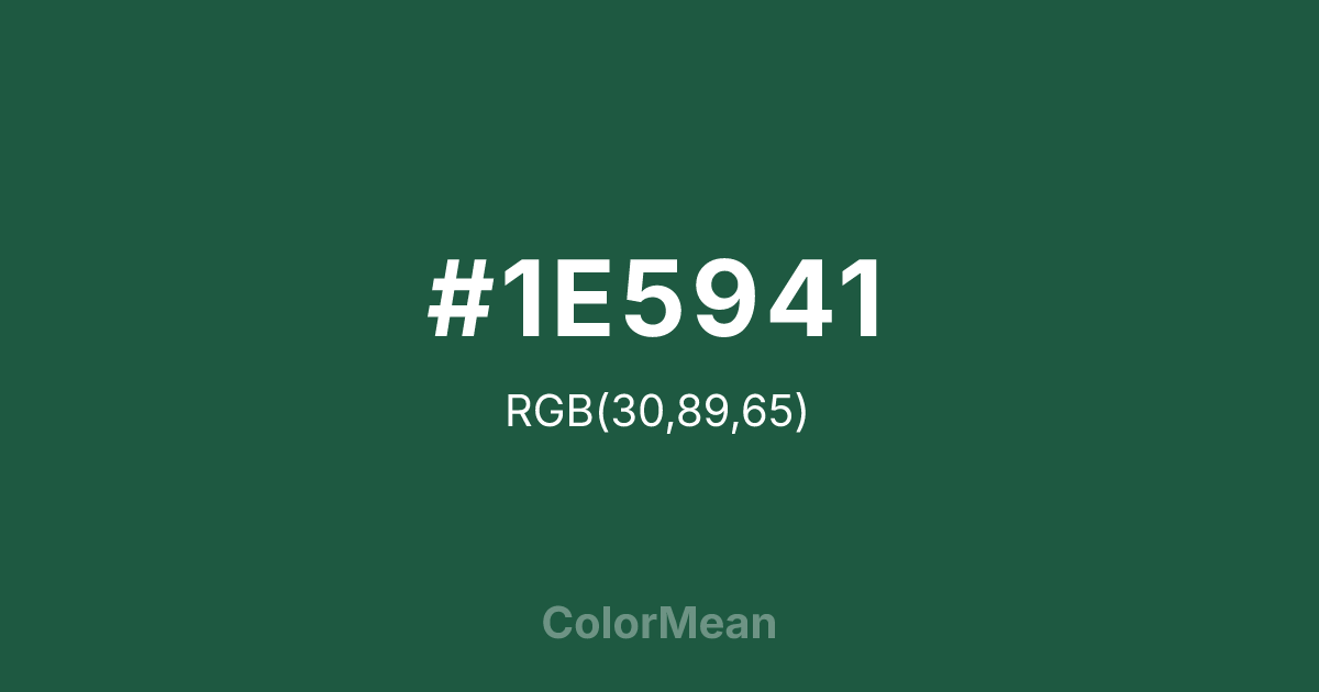 #1E5941 color swatch