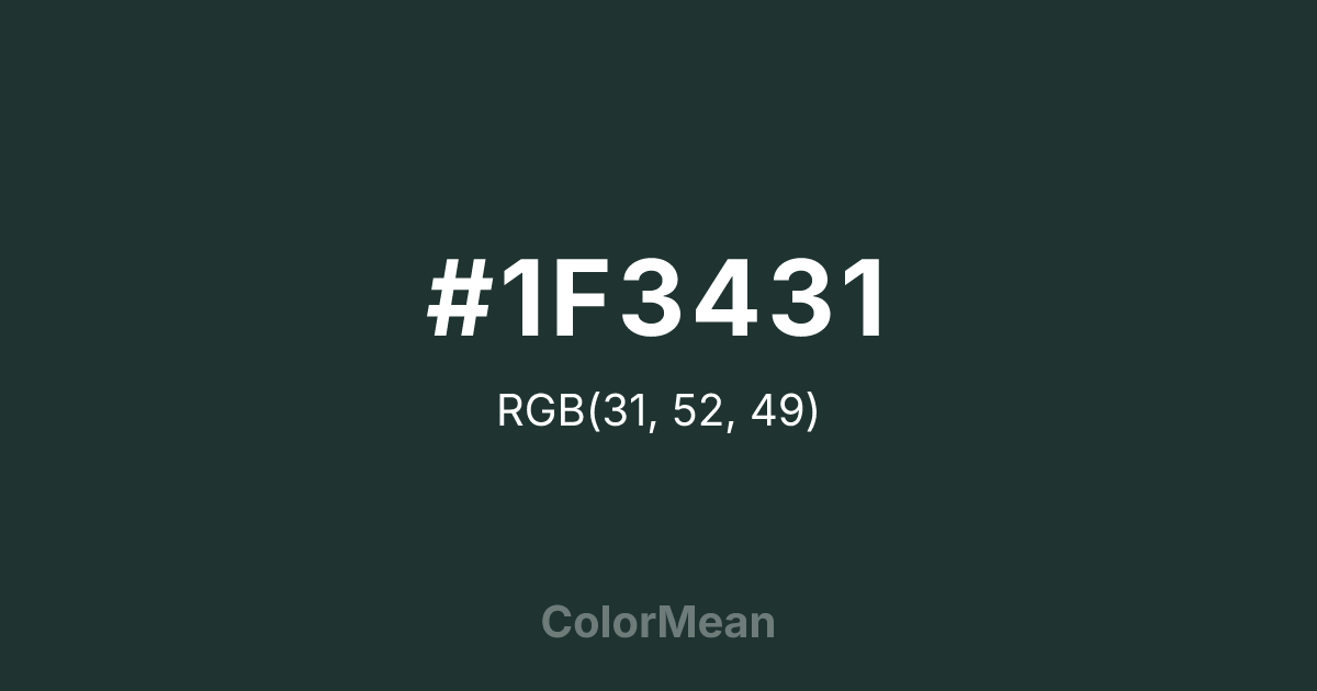#1F3431 color swatch