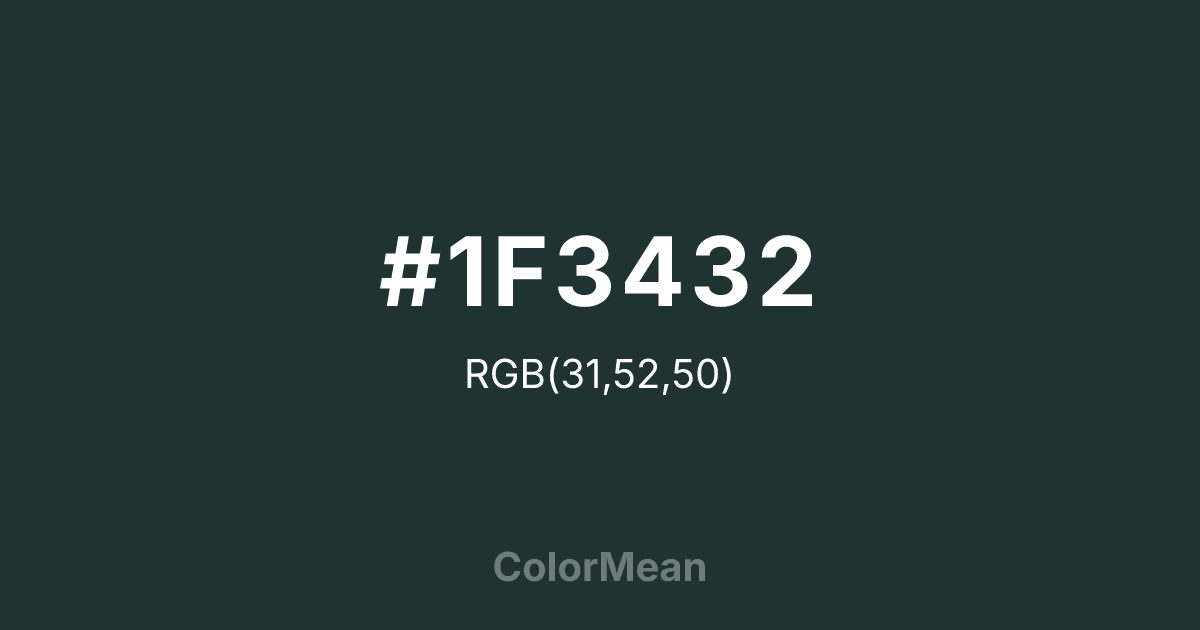 #1F3432 color swatch