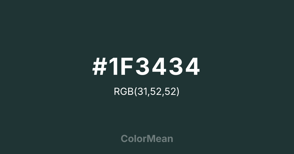 #1F3434 color swatch
