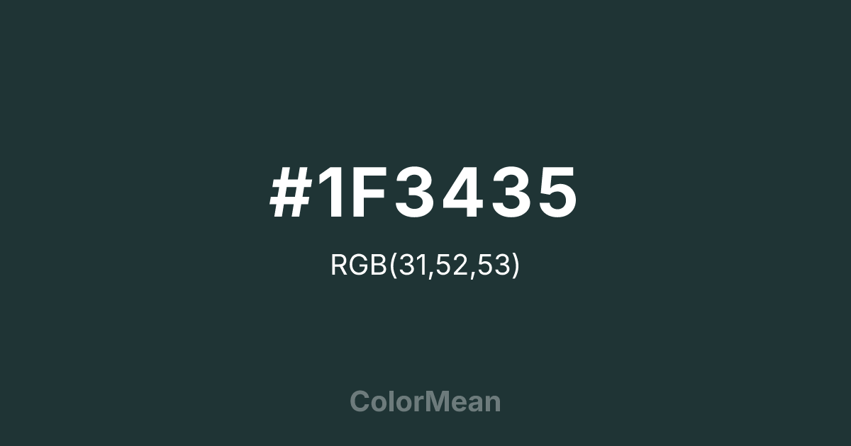 #1F3435 color swatch