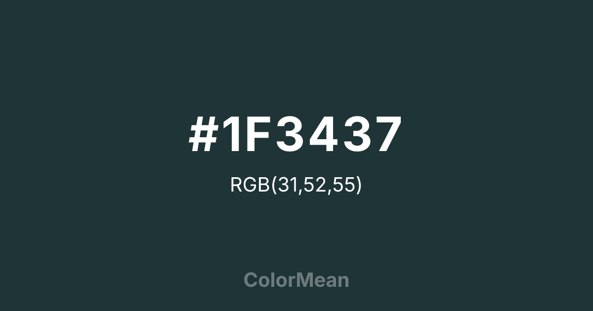 #1F3437 color swatch