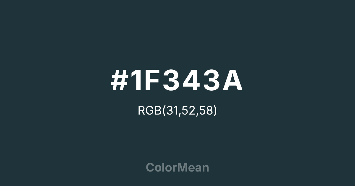 #1F343A color swatch