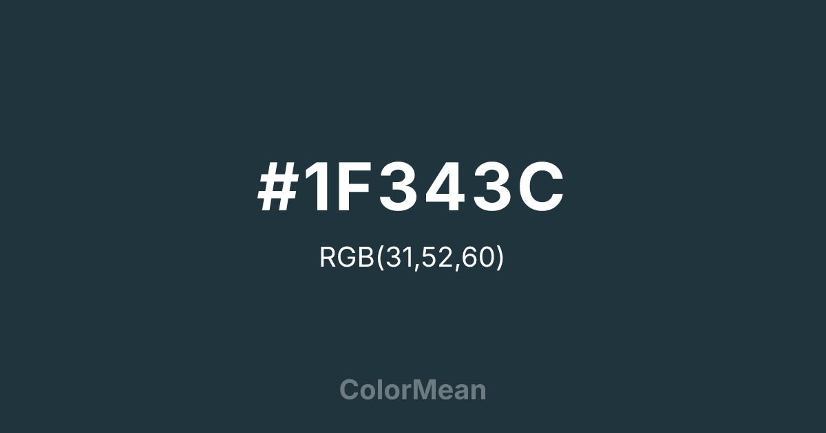 #1F343C color swatch