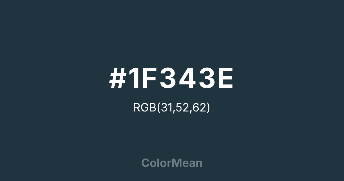 #1F343E color swatch