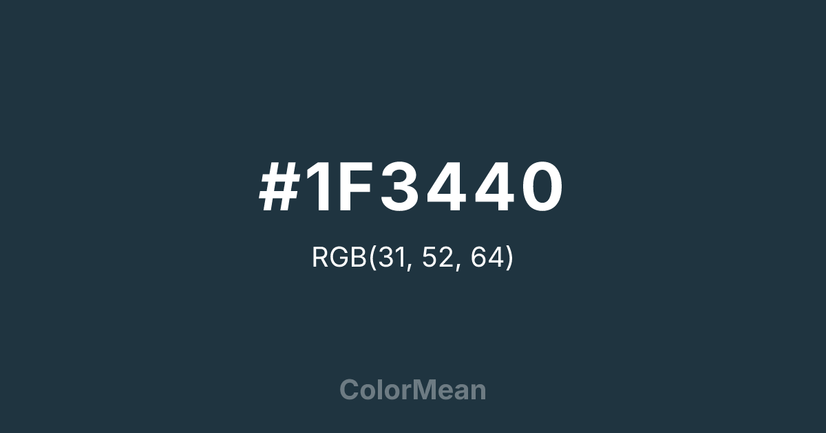#1F3440 color swatch
