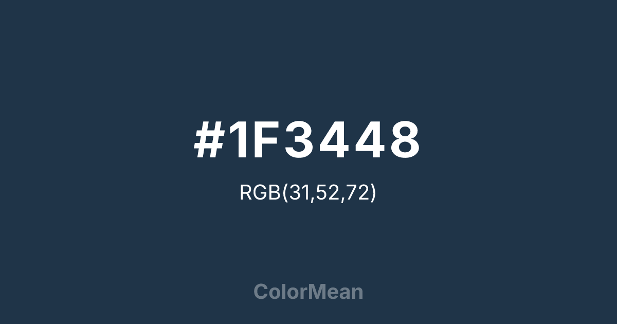 #1F3448 color swatch