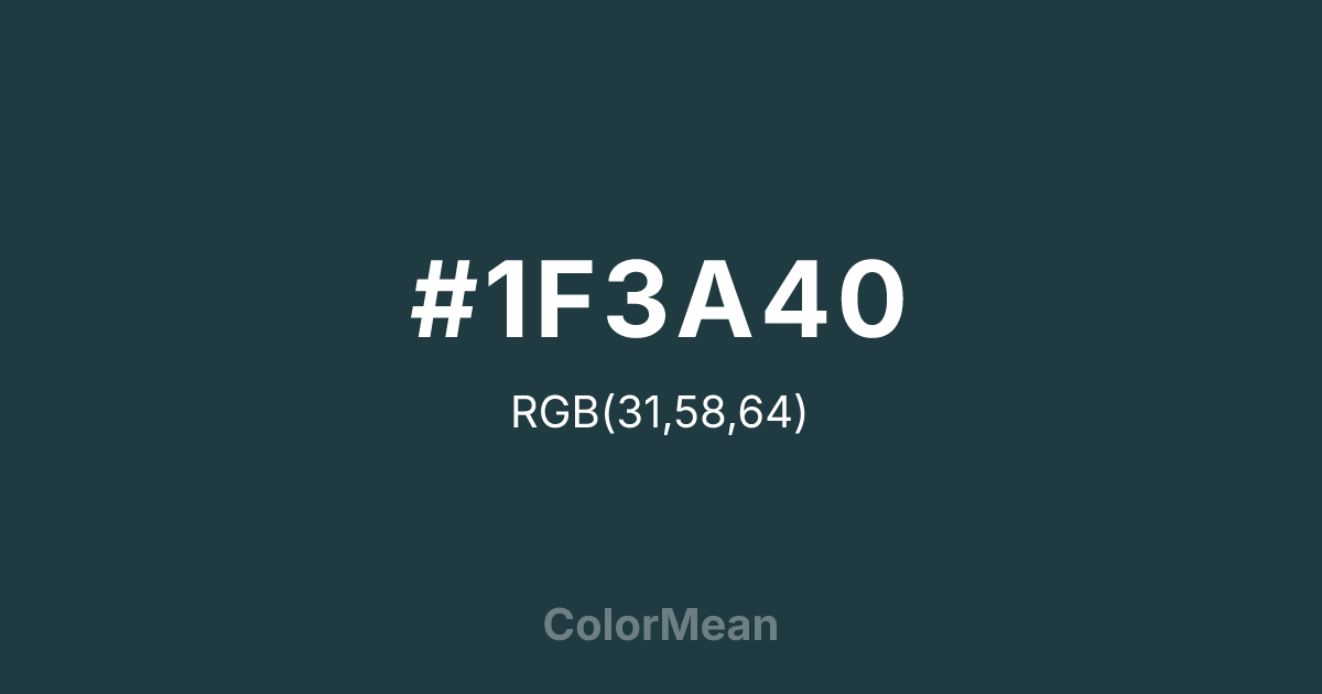 #1F3A40 color swatch
