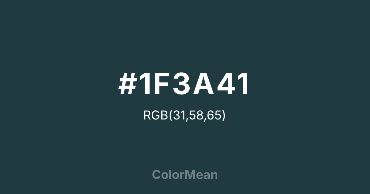 #1F3A41 color swatch