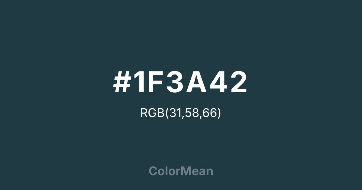 #1F3A42 color swatch