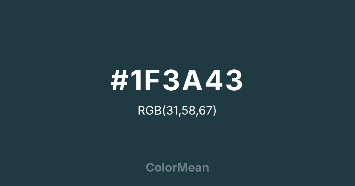 #1F3A43 color swatch
