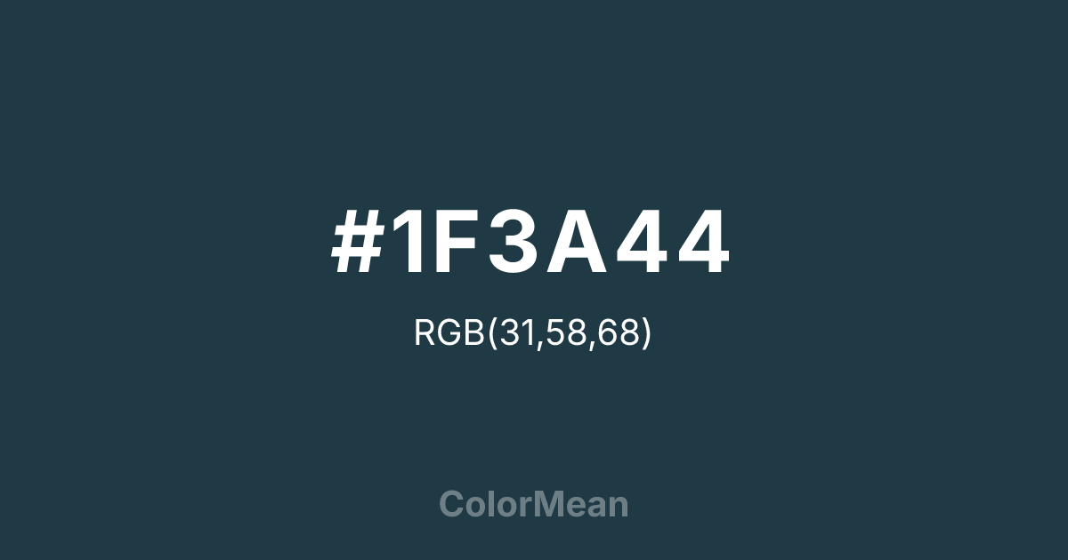 #1F3A44 color swatch