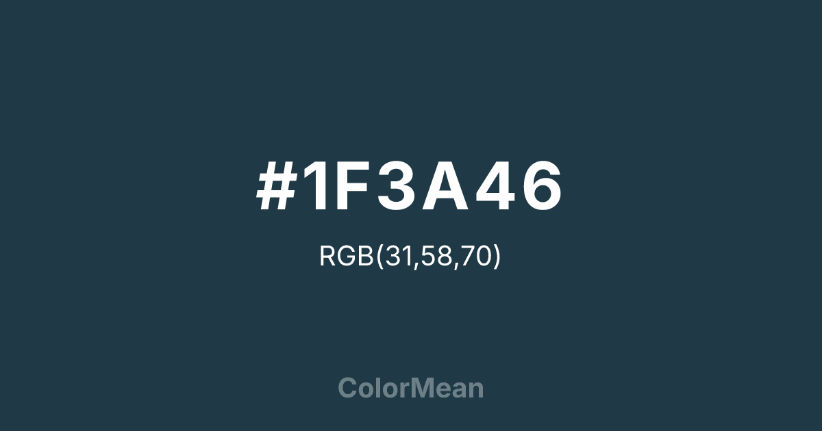 #1F3A46 color swatch