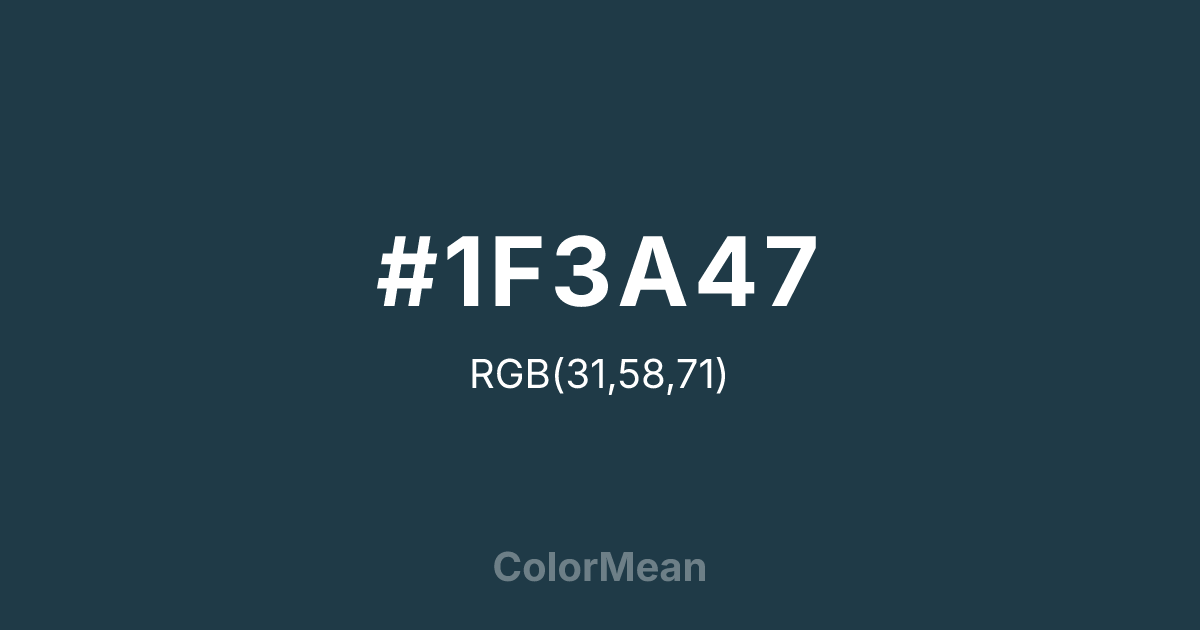 #1F3A47 color swatch